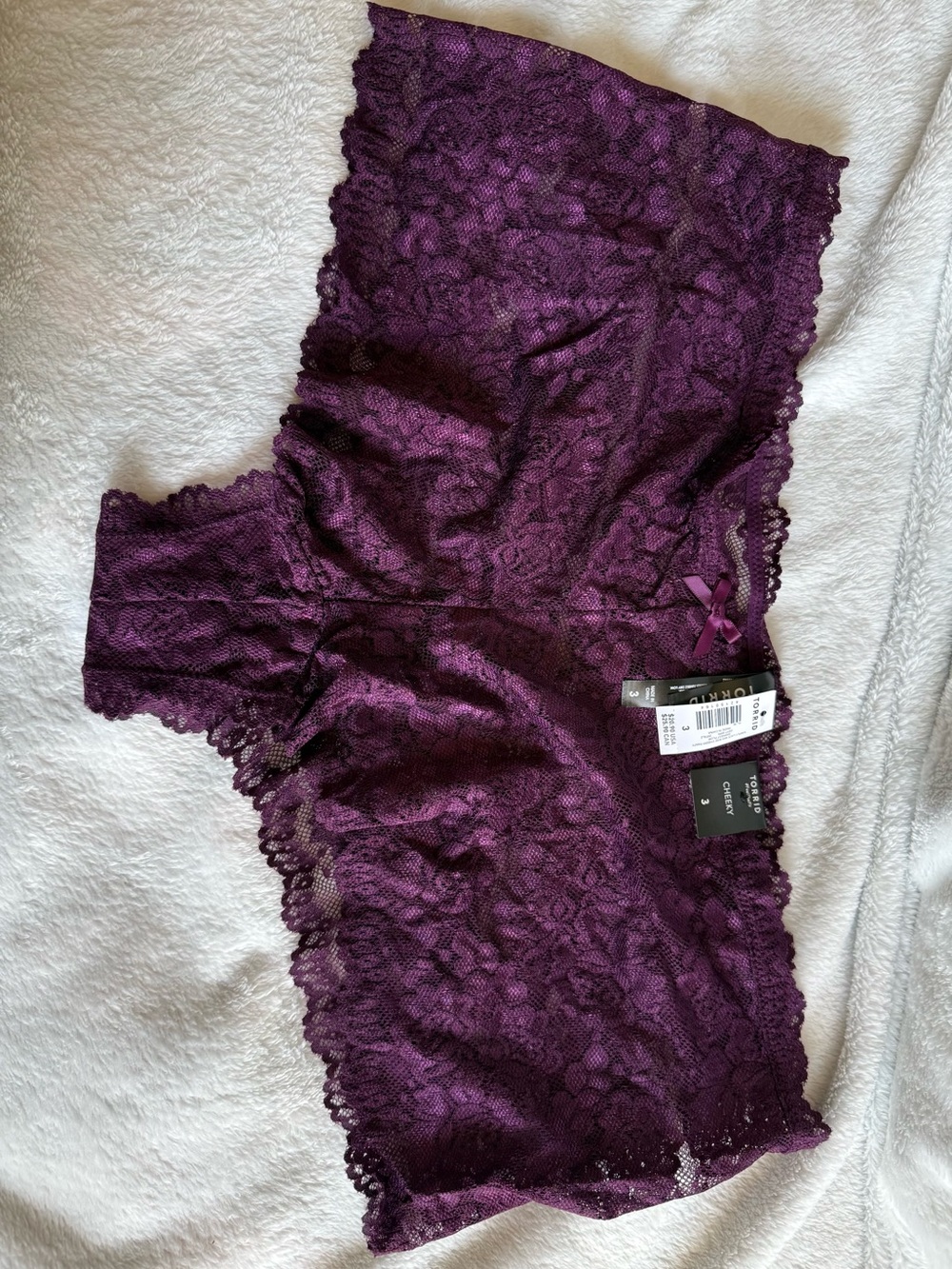 torrid Plum Lace Boyshort Panty